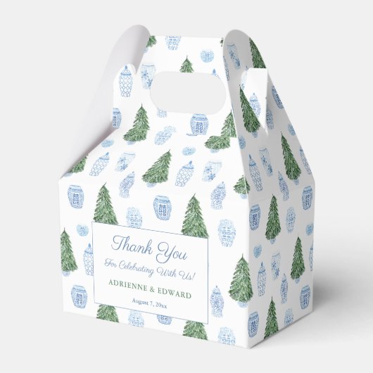 Ballotins Smart Christmas Tree Bleu Blanc Ornements Mariage (Verso)