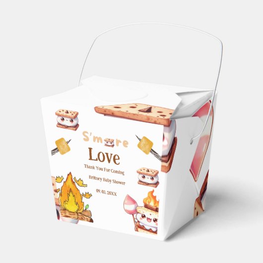 Ballotins Smores Baby shower Merci Favoriser sac Smore (Verso)