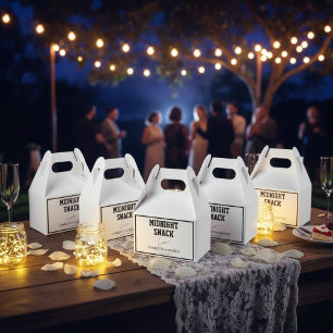 Ballotins Snack Minuit Minimaliste Personnalisé Mariage Fave