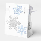 Ballotins Snowflake Lapis Bleu Mariage argent Merci (Arrière)