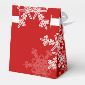 Ballotins Snowflakes blanc rouge Noël minimaliste (Arrière)