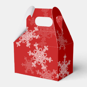 Ballotins Snowflakes blanc rouge Noël minimaliste