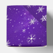 Ballotins Snowflakes Bleu-violet classique 2 x 2 boîte (Haut)