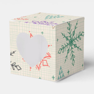 Ballotins Snowflakes dessinés à la main Arbres de Noël Multi