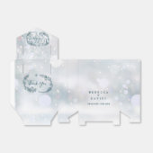 Ballotins Snowflakes d'hiver Rustique Floral Mariage (Déplié)