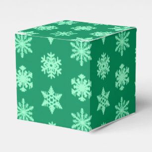 Ballotins Snowflakes Ikat - Vert pin et menthe