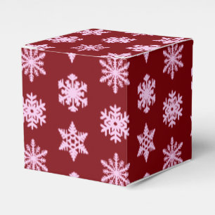 Ballotins Snowflakes Ikat - Vin Bourgogne et rose