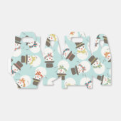 Ballotins Snowman Party Mini boîte cadeau (Déplié)