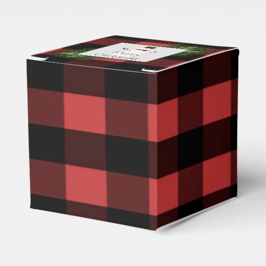 Ballotins Snowman Red Buffalo Plaid Ballotin (Verso)