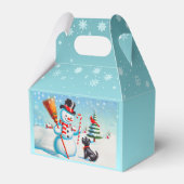 Ballotins Snowman Rétro, Chien Maigre, Cardinal Rouge Et Arb (Verso)