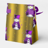 Ballotins Snowman violet à Noël d'or (Arrière)