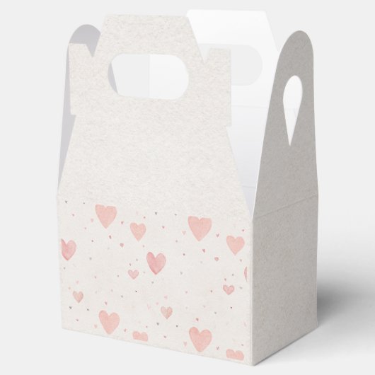 Ballotins Soft Heart Pattern Favor Box (Ouvert)