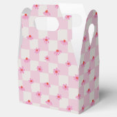 Ballotins Soft Pink Daisy Checkerboard Floral Pattern (Ouvert)