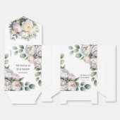 Ballotins Soft White Peony with Eucalyptus Leaves Wedding (Déplié)
