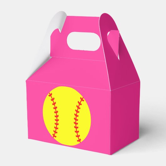 Ballotins Softball Party Favoriser Box, Ballotin d'anniversa (Verso)