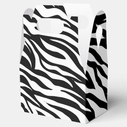 Ballotins Soirée d'anniversaire en safari imprimé noir blanc (Ouvert)