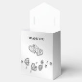 Ballotins Soirée de mariage Coeurs d'argent Grey Élégant (Ouvert)