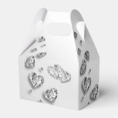 Ballotins Soirée de mariage Coeurs d'argent Grey Élégant (Arrière)