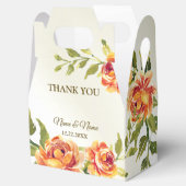 Ballotins Soirée de mariage Orange Jaune Rouge Floral Vert (Ouvert)