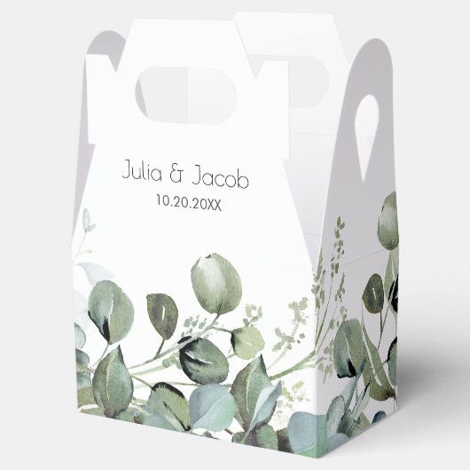 Ballotins Soirée de mariage simple Eucalyptus Green (Ouvert)