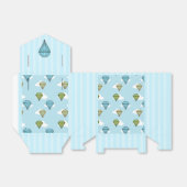 Ballotins Soleil à air chaud bleu et ciel nuageux vert (Déplié)