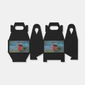 Ballotins Sorcière volant avec chat noir la nuit d'Halloween (Déplié)