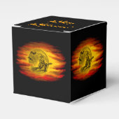 Ballotins Sorcière volante avec chat noir, nuit halloween (Verso)