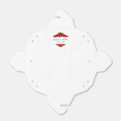 Ballotins Sortez Style Mariage Favor Boxes avec Roses rouges (Déplié)