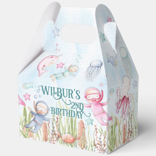 Ballotins Sous la boîte de préférence Sea Party 🐠 boîtes de (Recto)