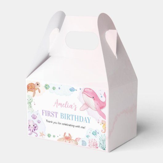 Ballotins Sous la mer Cute Ocean Animals Anniversaire (Verso)