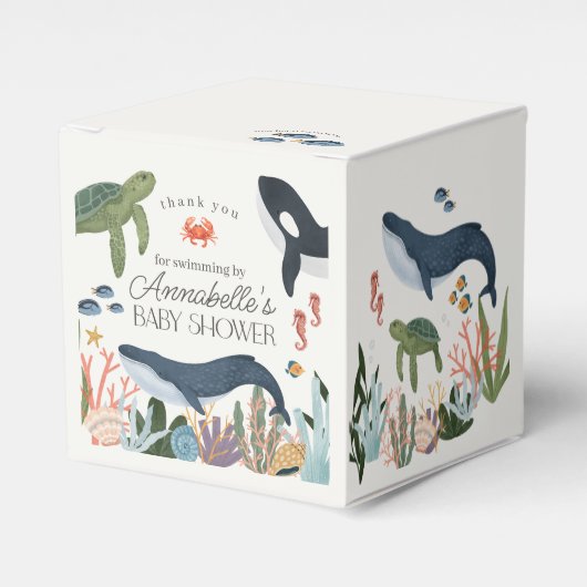 Ballotins Sous le Baby shower marin Favors (Verso)