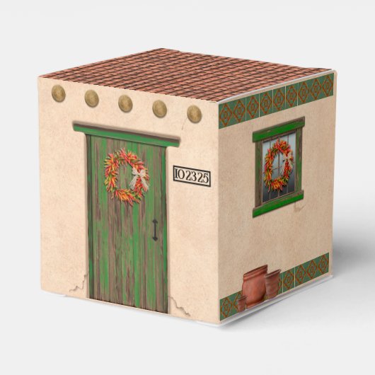 Ballotins Southwest Adobe Terracotta Tile House Personalized (Arrière)