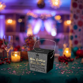Ballotins Sparkly Black Favor Box