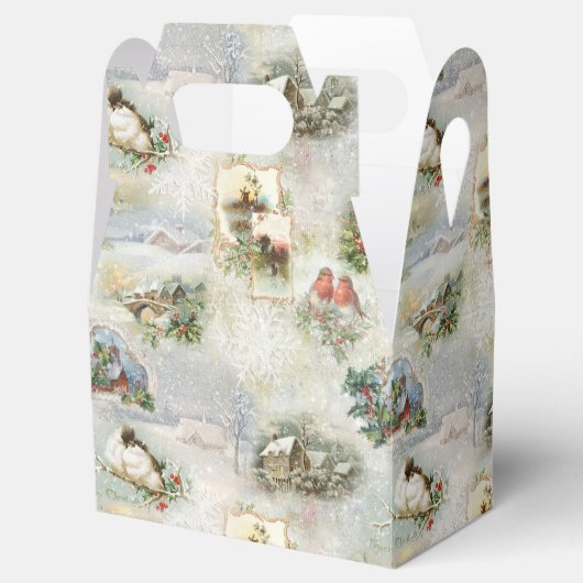 Ballotins Sparkly Rustic Christmas Winter Scènes Collage (Ouvert)