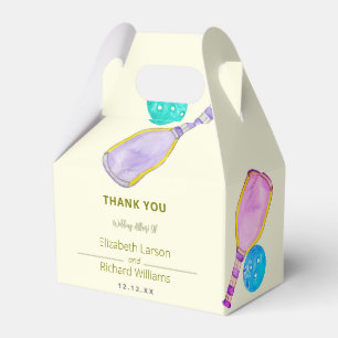 Ballotins Sports Aquarelle Aquarelle Pickleball Mariage à th