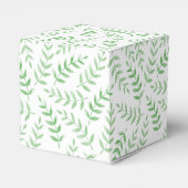 Ballotins Square gift box - Leaves - green (Arrière)