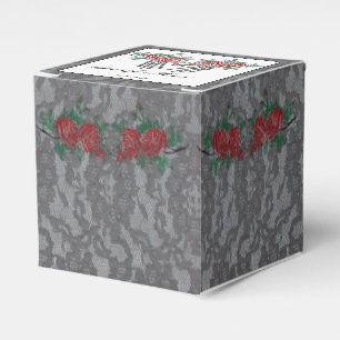 Ballotins Squelette gothique Mains et Rose mariage Favor Box