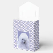 Ballotins Standard Poodle White Painting - Original Dog Art (Ouvert)