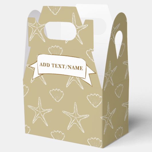Ballotins Starfish Seashell couleur Motif sable personnalisé (Ouvert)