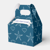 Ballotins Starfish Seashell Motif sur Ocean Blue Custom (Arrière)