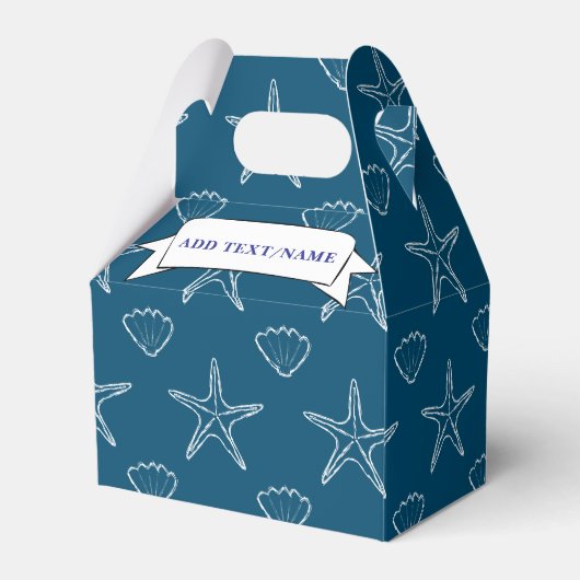 Ballotins Starfish Seashell Motif sur Ocean Blue Custom (Arrière)