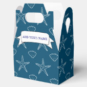 Ballotins Starfish Seashell Motif sur Ocean Blue Custom (Ouvert)