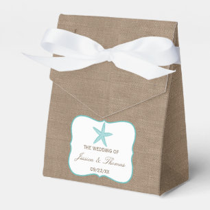 Ballotins Starfish Turquoise Burlap Beach Wedding Collection