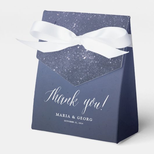 Ballotins Starry Night Celestial Star Wedding Favor Boxes (Verso)