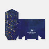 Ballotins Starry Night Navy et Faux Gold Parties scintillant (Déplié)