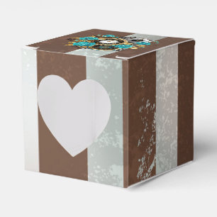 Ballotins Steampunk Clock and Turquoise Roses on Striped