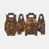 Ballotins Steampunk Coloré Rouille Gears Monogramme Gable (Déplié)