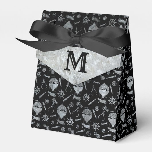 Ballotins Steampunk Silver Zinc Balloons Custom monogram (Verso)