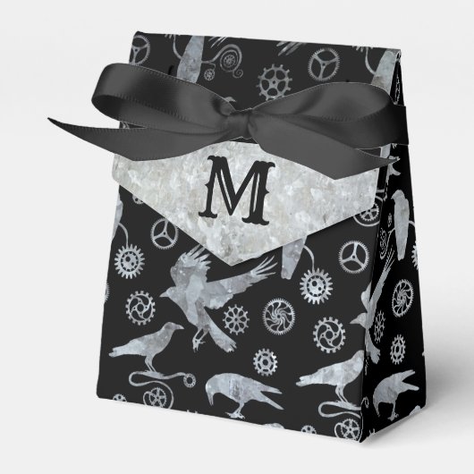 Ballotins Steampunk Silver Zinc Gears and Crows (Verso)