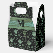Ballotins Steampunk Verdigris Balloon Monogram Gable (Ouvert)